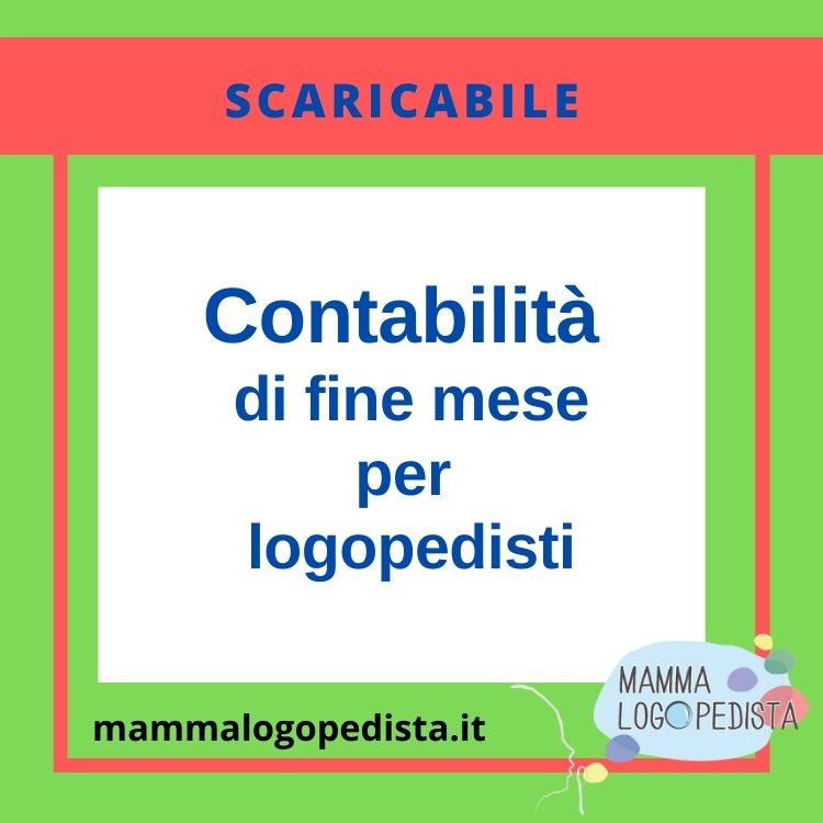 Scaricabile: contabilità di fine mese per logopedisti